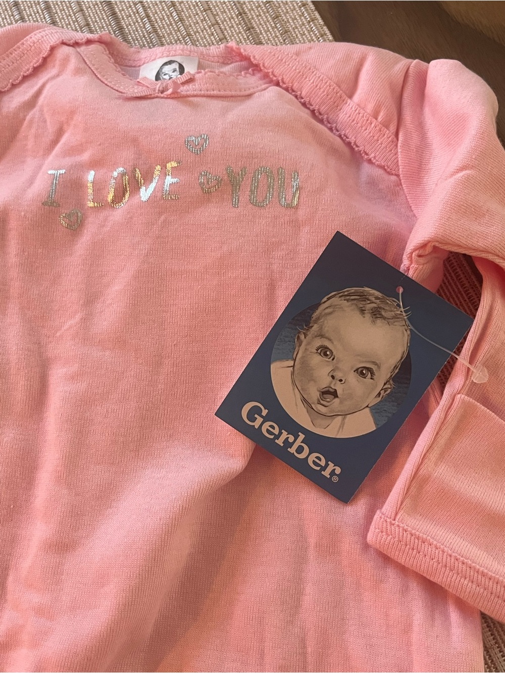 Gerber baby girl Long Sleeve gowns bundle of 4